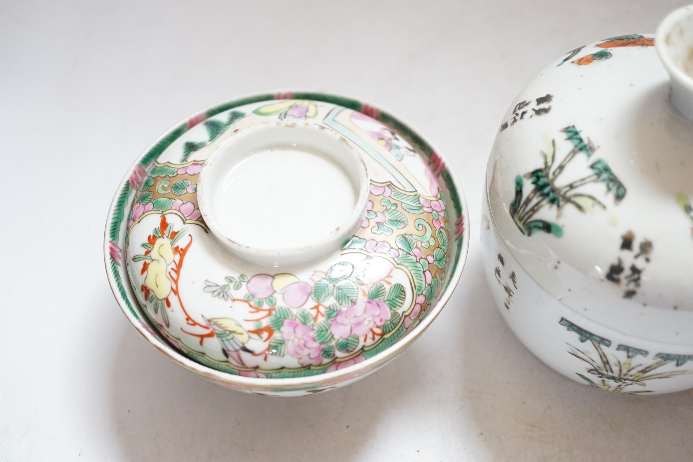 A Chinese sang de boeuf vase, 17.5cm high, and two others